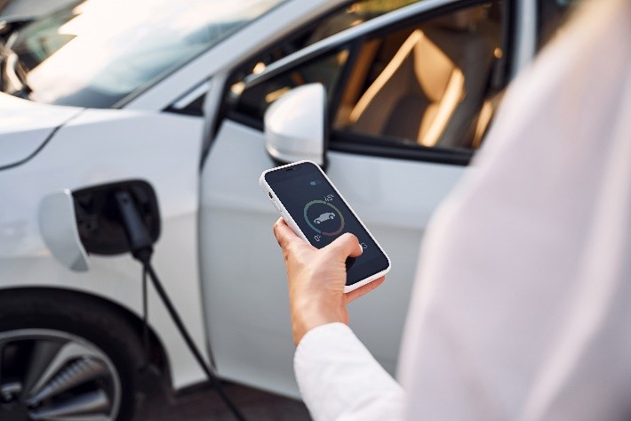 smartphone qui gère la recharge